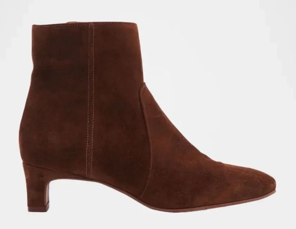 AQUATALIA Siela Weatherproof Bootie in Brandy Sue Brown Suede NWOB Size 9.5